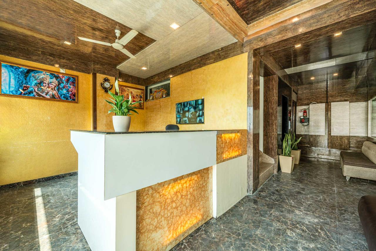 Cozy boutique hotel lobby